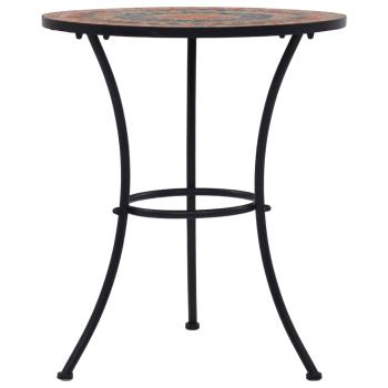 3-tlg. Bistro-Set Mosaik Keramik Orange / Grau 