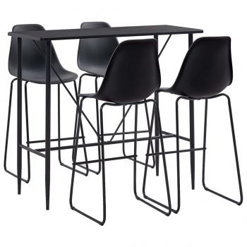 ARDEBO.de - 5-tlg. Bar-Set Kunststoff Schwarz