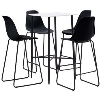 ARDEBO.de - 5-tlg. Bar-Set Kunststoff Schwarz