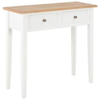 ARDEBO.de - Frisiertisch Konsolentisch Weiß 79 x 30 x 74 cm Holz
