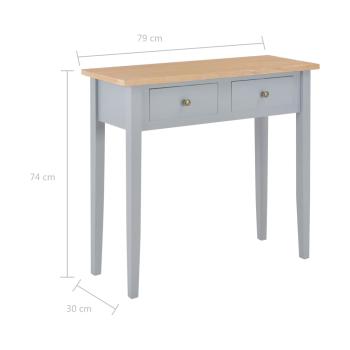 Frisiertisch Konsolentisch Grau 79 x 30 x 74 cm Holz