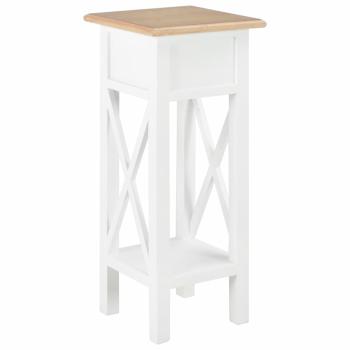 Beistelltisch Weiß 27 x 27 x 65,5 cm Holz