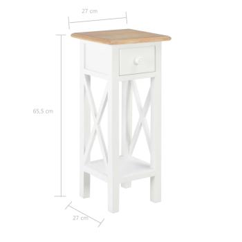 Beistelltisch Weiß 27 x 27 x 65,5 cm Holz
