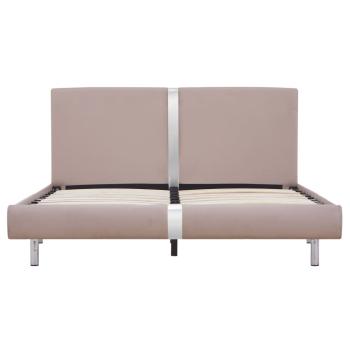Bettgestell Cappuccino-Braun Kunstleder 140x200 cm