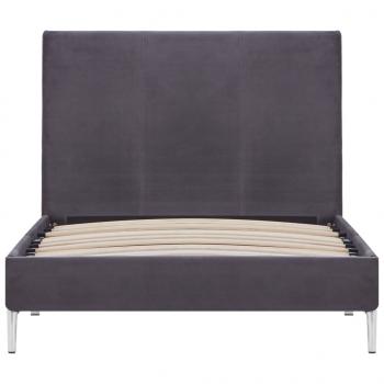 Bettgestell Grau Stoff 90×200 cm