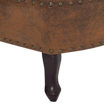 Chaiselongue Braun Wildleder-Optik