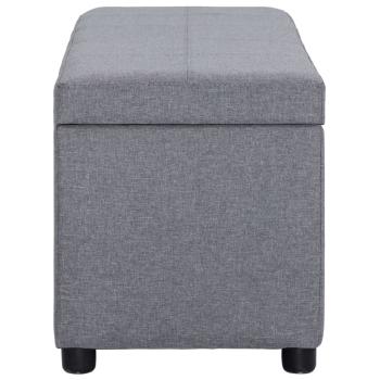 Bank mit Staufach 116 cm Hellgrau Polyester 