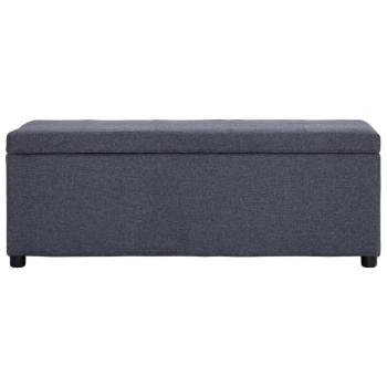 Bank mit Staufach 116 cm Dunkelgrau Polyester 