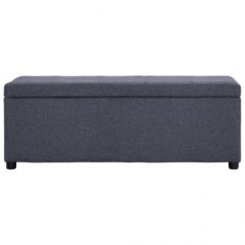 Bank mit Staufach 116 cm Dunkelgrau Polyester 