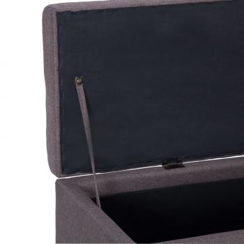 Bank mit Staufach 116 cm Taupe Polyester