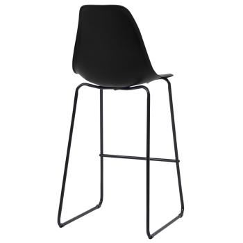 Barhocker 2 Stk. Schwarz Kunststoff 