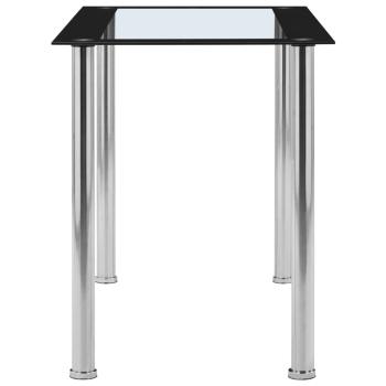 Esstisch Schwarz und Transparent 120 x 60 x 75 cm Hartglas