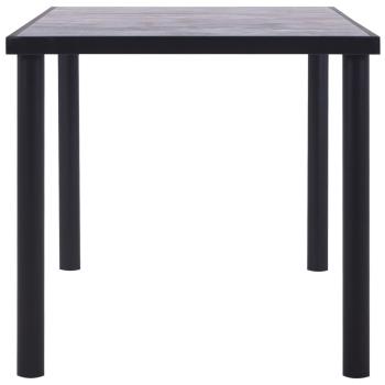 Esstisch Schwarz und Betongrau 160 x 80 x 75 cm MDF