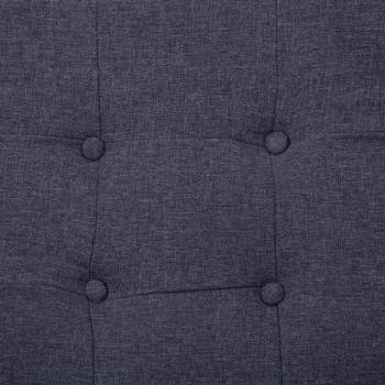 2-Sitzer-Sofa mit Armlehnen Dunkelgrau Stahl und Stoff