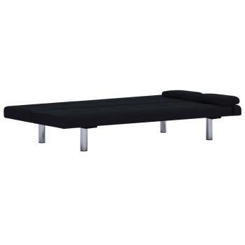Schlafsofa mit zwei Kissen Schwarz Polyester