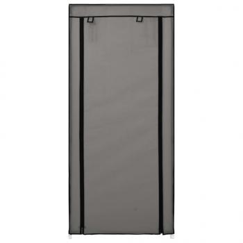 Schuhschrank mit Abdeckung Grau 58 x 28 x 106 cm Stoff