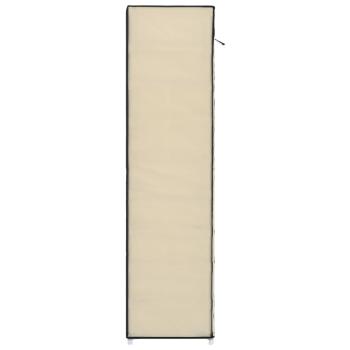 Schuhschrank mit Abdeckung Cremeweiß 115 x 28 x 110 cm Stoff