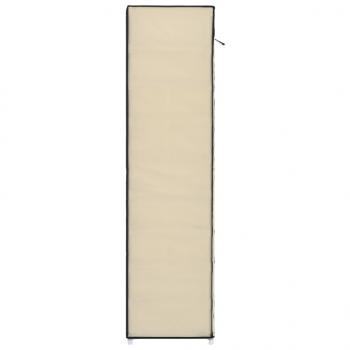 Schuhschrank mit Abdeckung Cremeweiß 115 x 28 x 110 cm Stoff