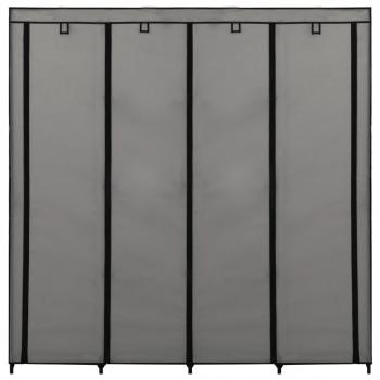 Kleiderschrank mit 4 Fächern Grau 175 x 45 x 170 cm