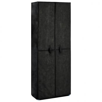 ARDEBO.de - Schuhschrank Schwarz 60x30x166 cm Stoff
