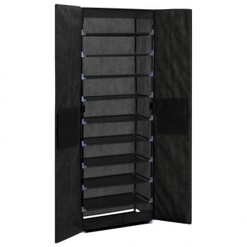 Schuhschrank Schwarz 60x30x166 cm Stoff