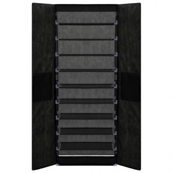 Schuhschrank Schwarz 60x30x166 cm Stoff