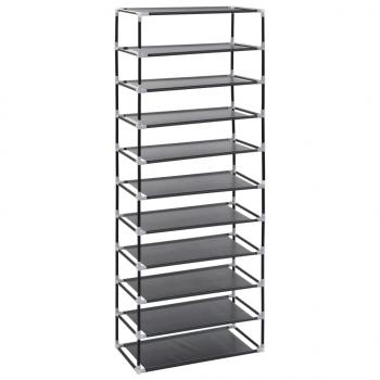 Schuhschrank Schwarz 60x30x166 cm Stoff
