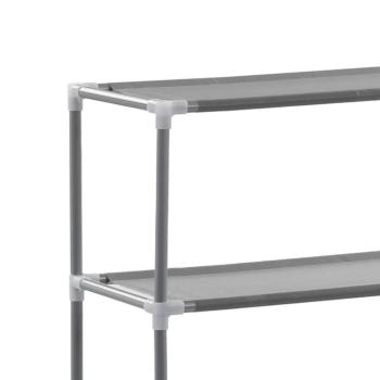 Waschmaschinenregal 3 Ablagen Silbern 69x28x169 cm
