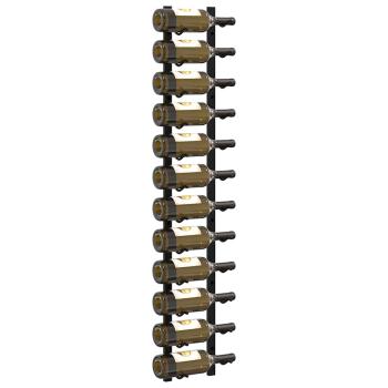 Wand-Weinregale für 12 Flaschen 2 Stk. Schwarz Eisen