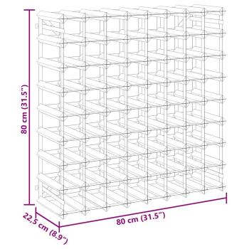 Weinregal für 72 Flaschen Massivholz Kiefer