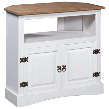 ARDEBO.de - Konsolentisch Mexiko-Stil Kiefernholz Weiß 80x43x78 cm