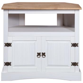 Konsolentisch Mexiko-Stil Kiefernholz Weiß 80x43x78 cm