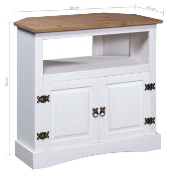 Konsolentisch Mexiko-Stil Kiefernholz Weiß 80x43x78 cm