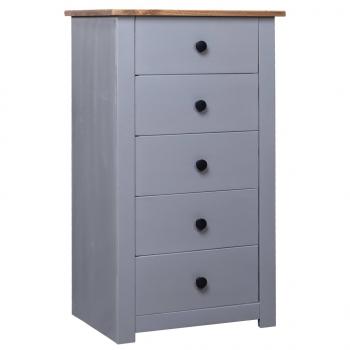 ARDEBO.de - Sideboard Grau 46x40x89 cm Kiefernholz Panama