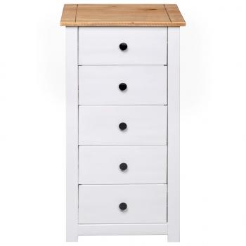 Sideboard Weiß 46x40x89 cm Kiefernholz Panama