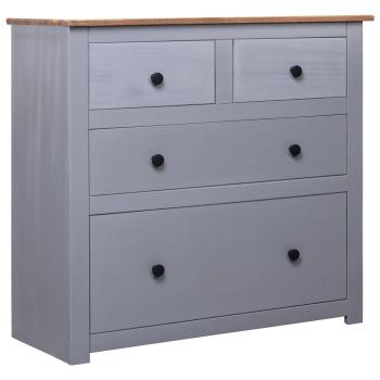 ARDEBO.de - Sideboard Grau 80x40x83 cm Kiefernholz Panama