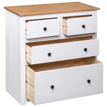 Sideboard Weiß 80x40x83 cm Kiefernholz Panama