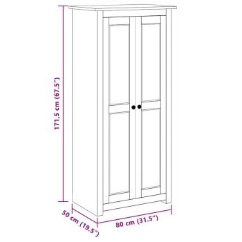 Kleiderschrank 80x50x171,5 cm Kiefernholz Panama