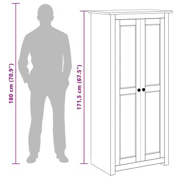 Kleiderschrank 80x50x171,5 cm Kiefernholz Panama