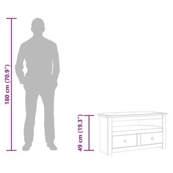 TV-Eckschrank Weiß 93 x 49 x 49 cm Massivholz Panama-Kiefer 