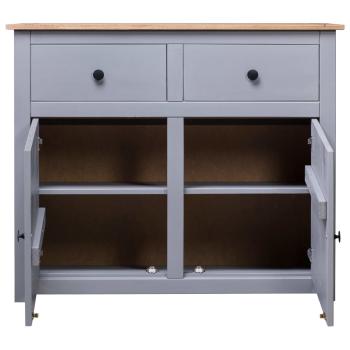 Sideboard Grau 93x40x80 cm Kiefernholz Panama