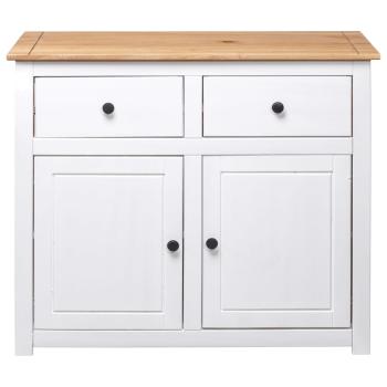 Sideboard Weiß 93x40x80 cm Kiefernholz Panama