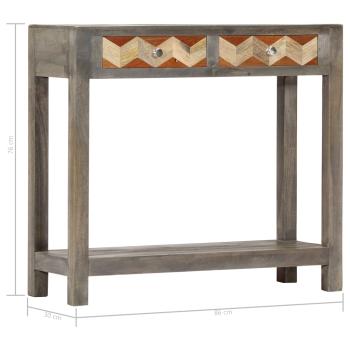 Konsolentisch Grau 86x30x76 cm Massivholz Mango