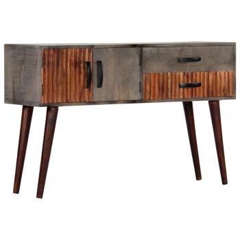 Konsolentisch Grau 120 x 35 x 75 cm Massivholz Mango