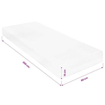 Matratze 80 x 200 cm 7 Zonen PU Schaum 16 cm H2 H3