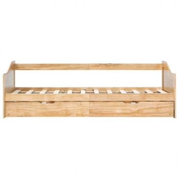 Ausziehsofa Bettgestell Kiefernholz 90×200 cm