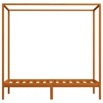 Himmelbett-Gestell Honigbraun Massivholz Kiefer 90 x 200 cm