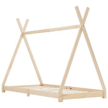 Kinder-Bettgestell Massivholz Kiefer 70 x 140 cm