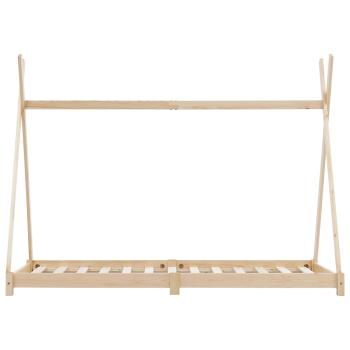 Kinder-Bettgestell Massivholz Kiefer 70 x 140 cm