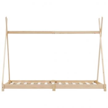 Kinder-Bettgestell Massivholz Kiefer 90 x 200 cm